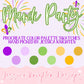 Mardi Party Procreate Color Palette Swatches Art Pretty iPad Illustration Hughes Bright Trendy Preppy Colorful File Digital