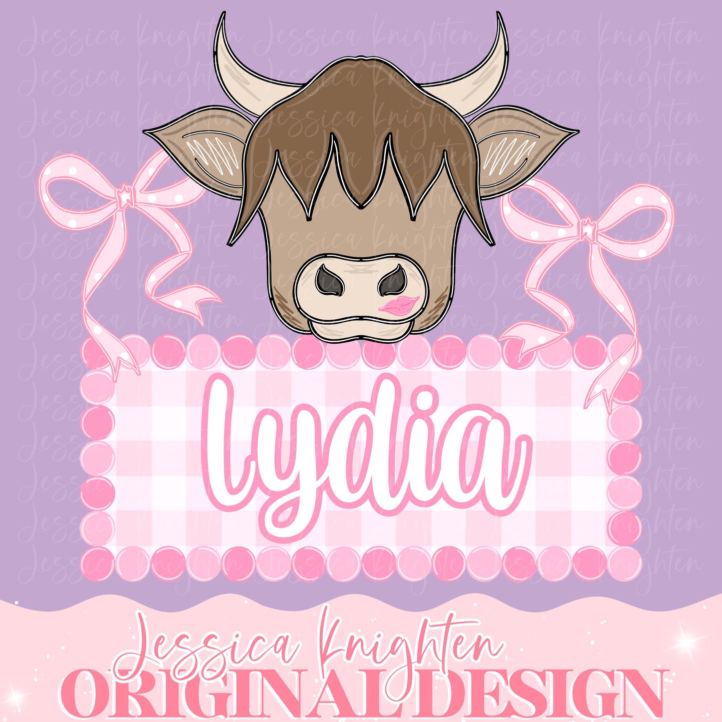 Girls Valentines Sublimation PNG Design Hand Drawn XOXO Love Shirt Name Plate Design Trendy Print Custom Heart Bow Coquette Preppy Cow Farm