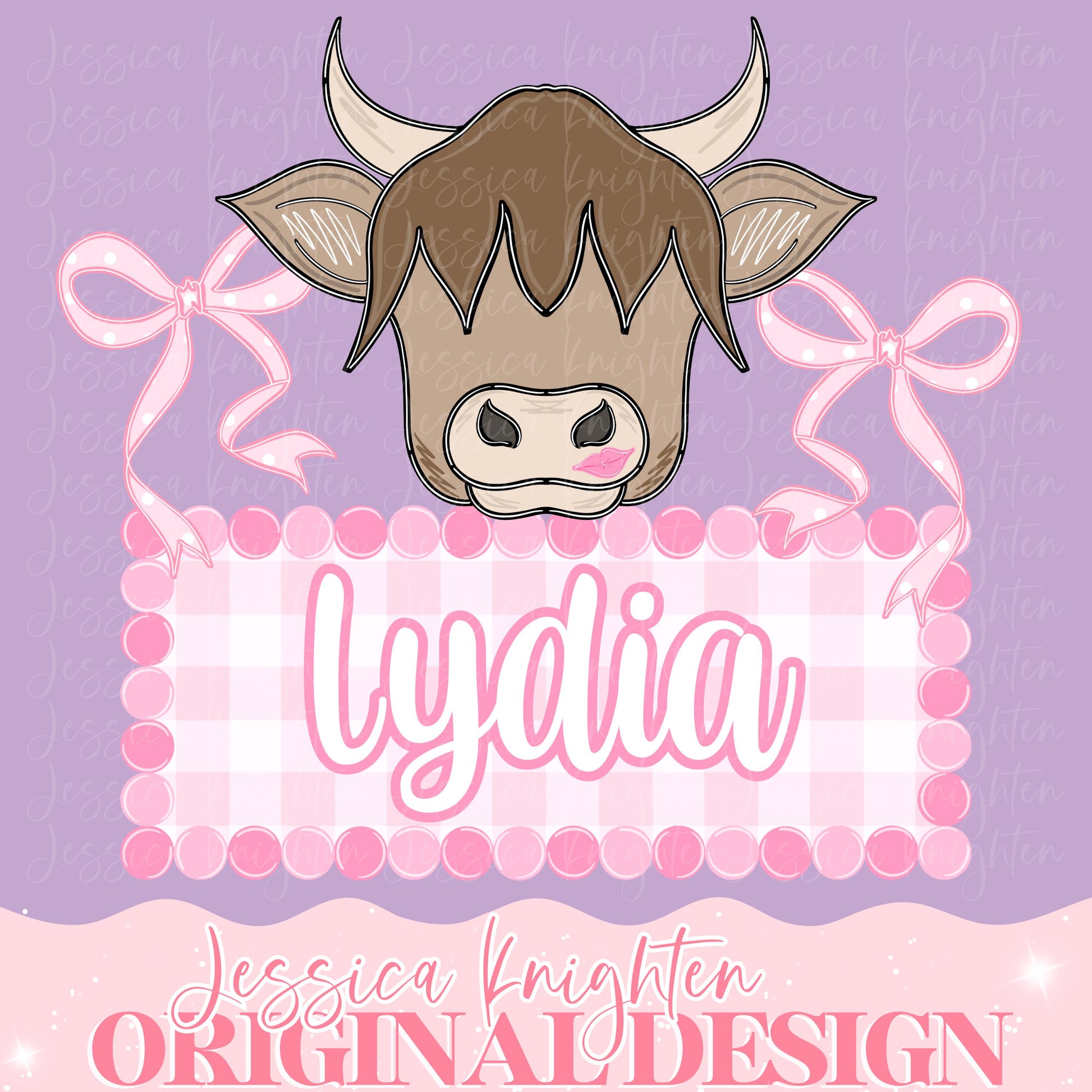 Girls Valentines Sublimation PNG Design Hand Drawn XOXO Love Shirt Name Plate Design Trendy Print Custom Heart Bow Coquette Preppy Cow Farm
