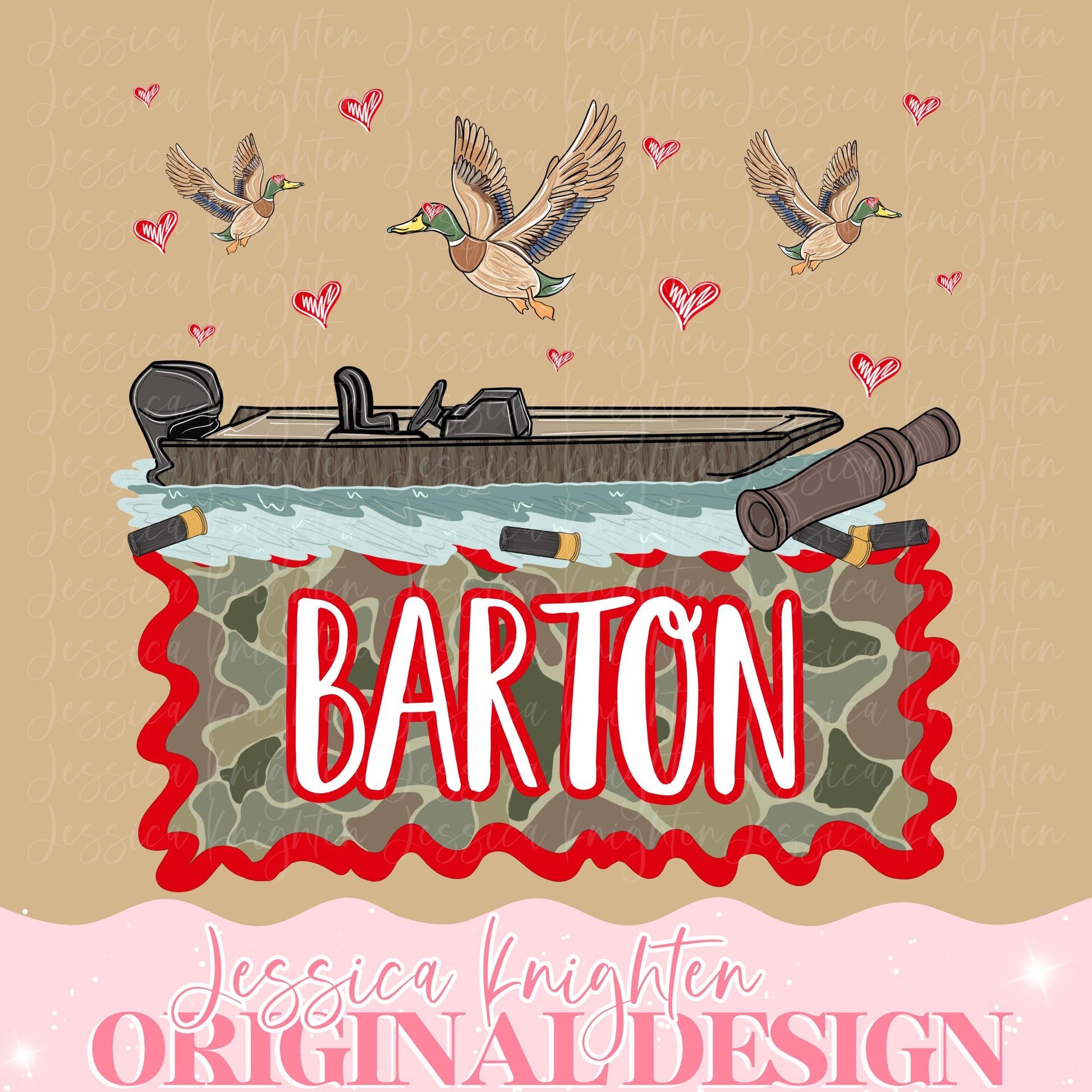 Hunting Valentines Digital Design Heart Gingham Name Plate Love Vday Kids Children Shirt PNG Personalized Sub Trendy XoXo Deer Turkey Duck