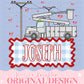 Lineman Boys Valentines Design Heart Gingham Name Plate Love Kids Children Shirt PNG Personalized Sub Trendy XoXo Powerline Blue Collar