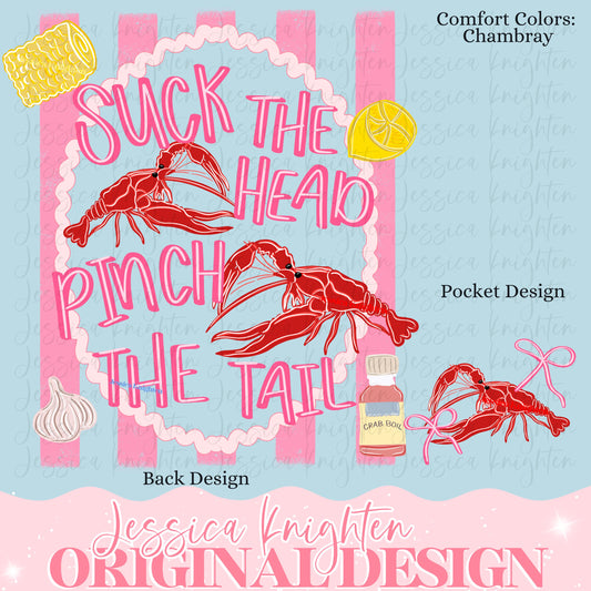 Crawfish Boil Season Seasoning PNG Design Transparent Sub Crawdad Preppy Pinch Peel Eat Repeat Sack Suck The Head Tail Print Bow Coquette
