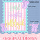 Everyday Hard Fought Hallelujah PNG Digital Design Girly Trendy Pocket and Back Files Kid Design Women Pink Preppy Prep Bow Coquette Stripe