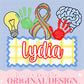 Autism Awareness Name Plate PNG Coquette Trendy Preppy April Advocate Special Education Different Beautiful Sublimation DTF Kids Custom