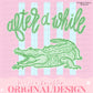Everyday After While Crocodile PNG Digital Design Girly Trendy Kid Design Women Pink Preppy Print Summer Coastal Watercolor Trending Stripe