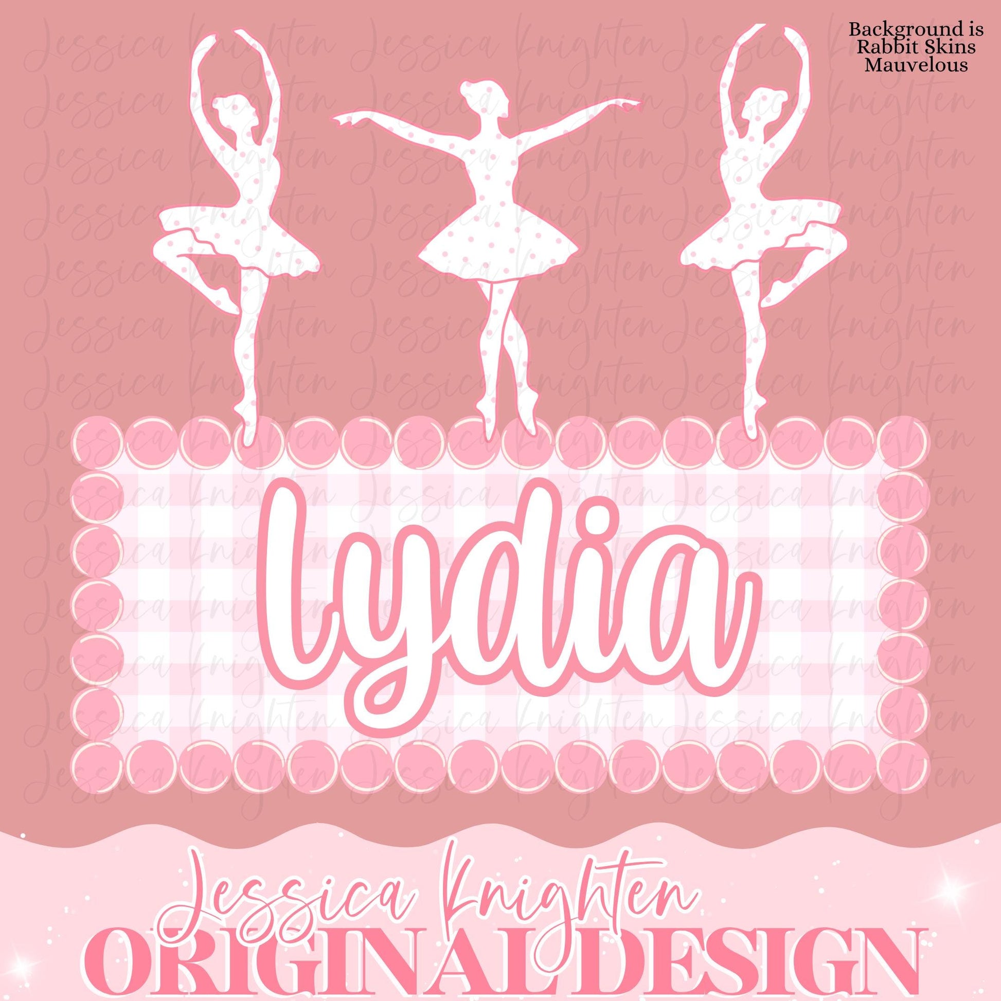 Ballet Name Plate Design Dance Hand Drawn Sublimation PNG Digital Dancing Queen Tutu Ballerina Dancer Trendy Preppy Bow Coquette Girly Pink