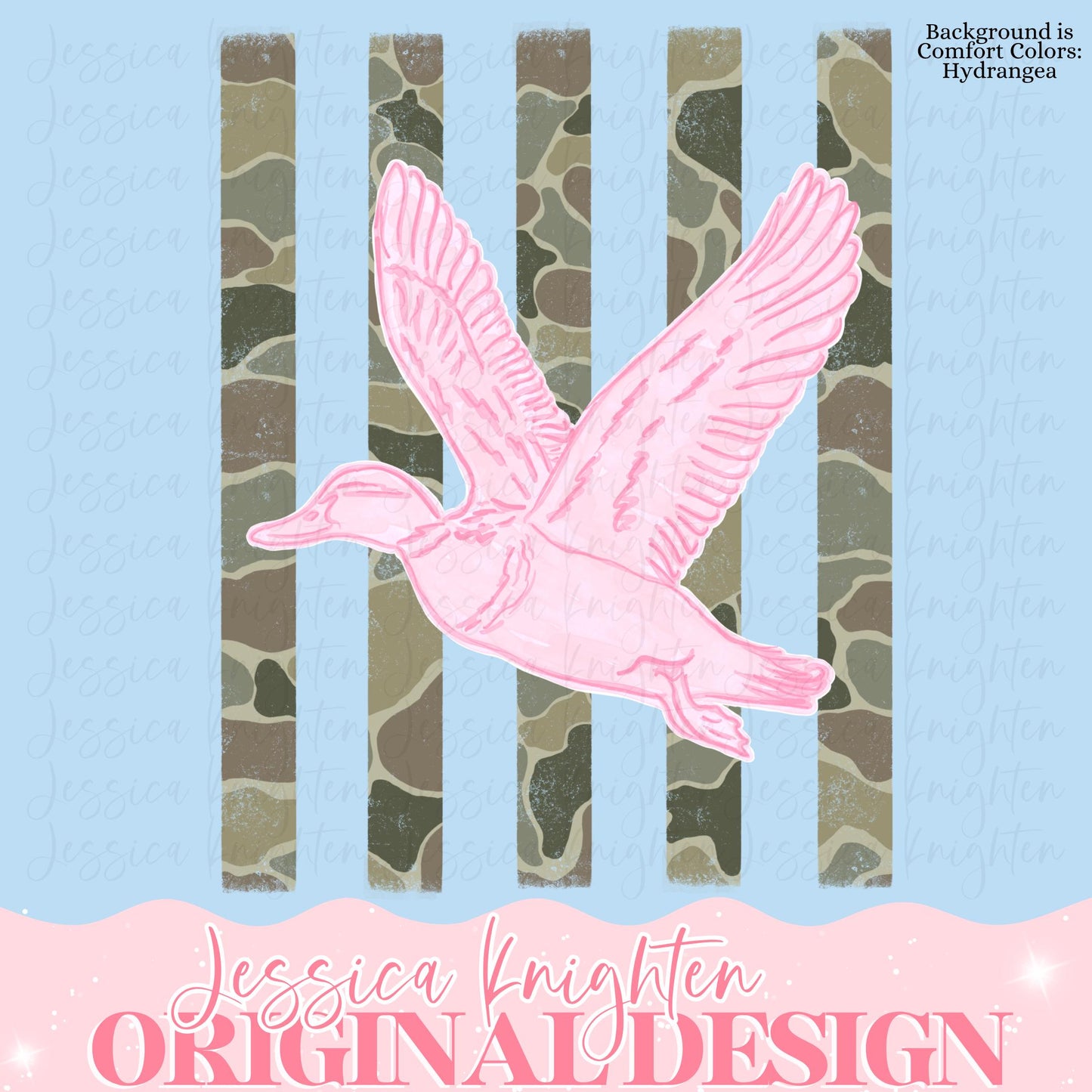 Everyday Duck PNG Digital Design Girly Trendy Kid Design Women Pink Preppy Prep Print Summer Bay Coastal Watercolor Trending Stripes