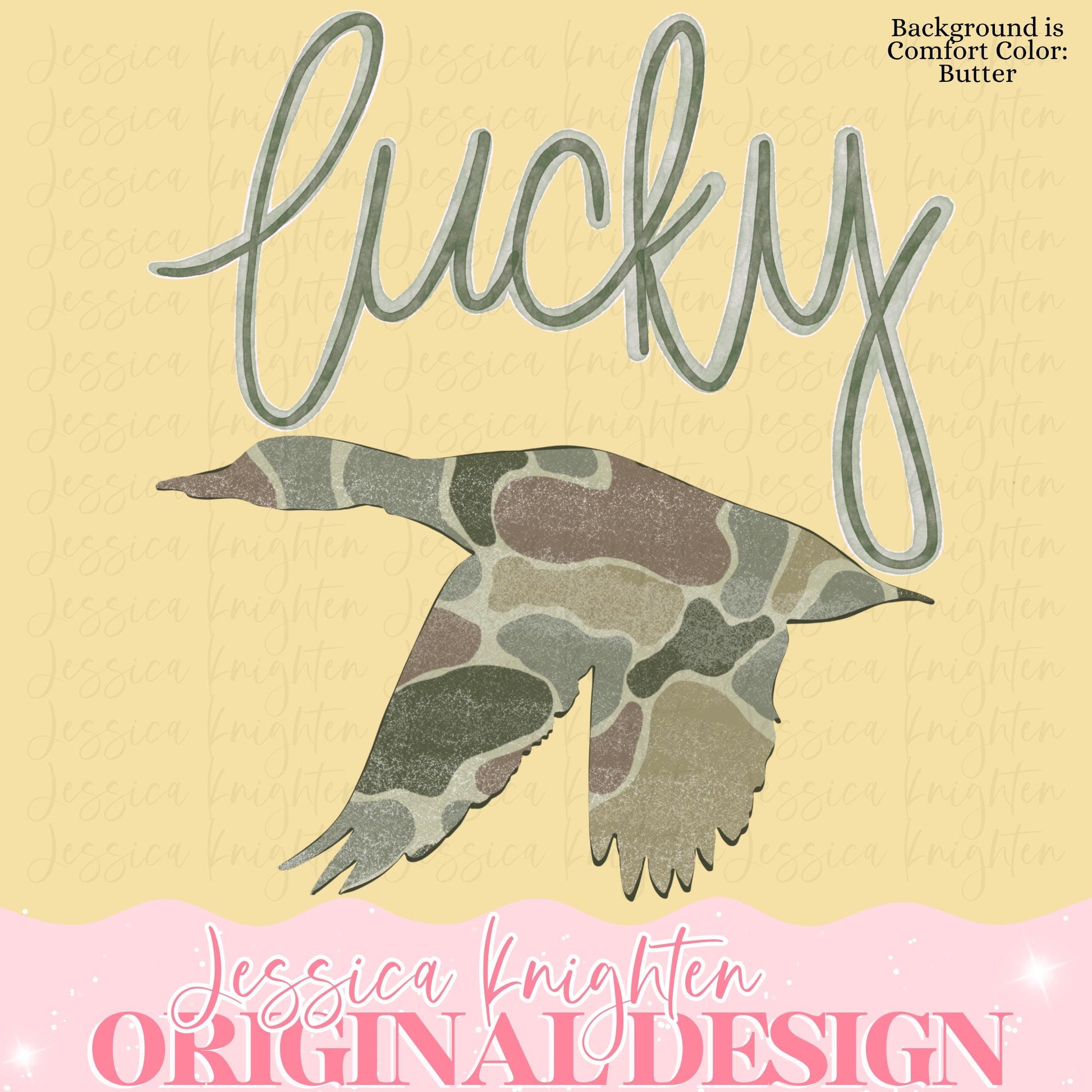 Everyday Lucky Duck Camo PNG Digital Design Girly Trendy Kid Design Women Prep Print Summer Bay Coastal Watercolor Trending