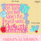 Lunchroom Don't talk to me until August PNG Digital Design Swirly Trendy Pocket and Back Files Design Pink Preppy Prep School Pencil Teach