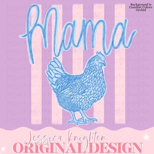 Everyday Mama Hen PNG Digital Design Girly Trendy Kid Design Women Pink Preppy Prep Print Summer Bay Coastal Watercolor Trending Stripes