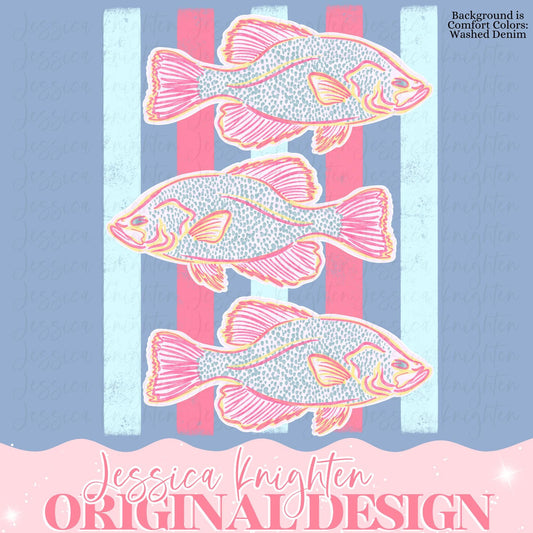 Everyday Summer Crappie PNG Digital Design Girly Trendy Kid Design Women Pink Preppy Prep Print Beach Coastal Watercolor Trending Stripes