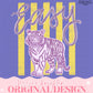 Everyday Easy Tiger Purple PNG Digital Design Girly Trendy Kid Design Women Preppy Prep Print Summer Bay Coastal Watercolor Trending Stripe