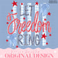 Let Freedom Ring Independence American Design Shirt PNG Personalized Sub Trendy Cute USA Fourth of July Veterans Girly Bow