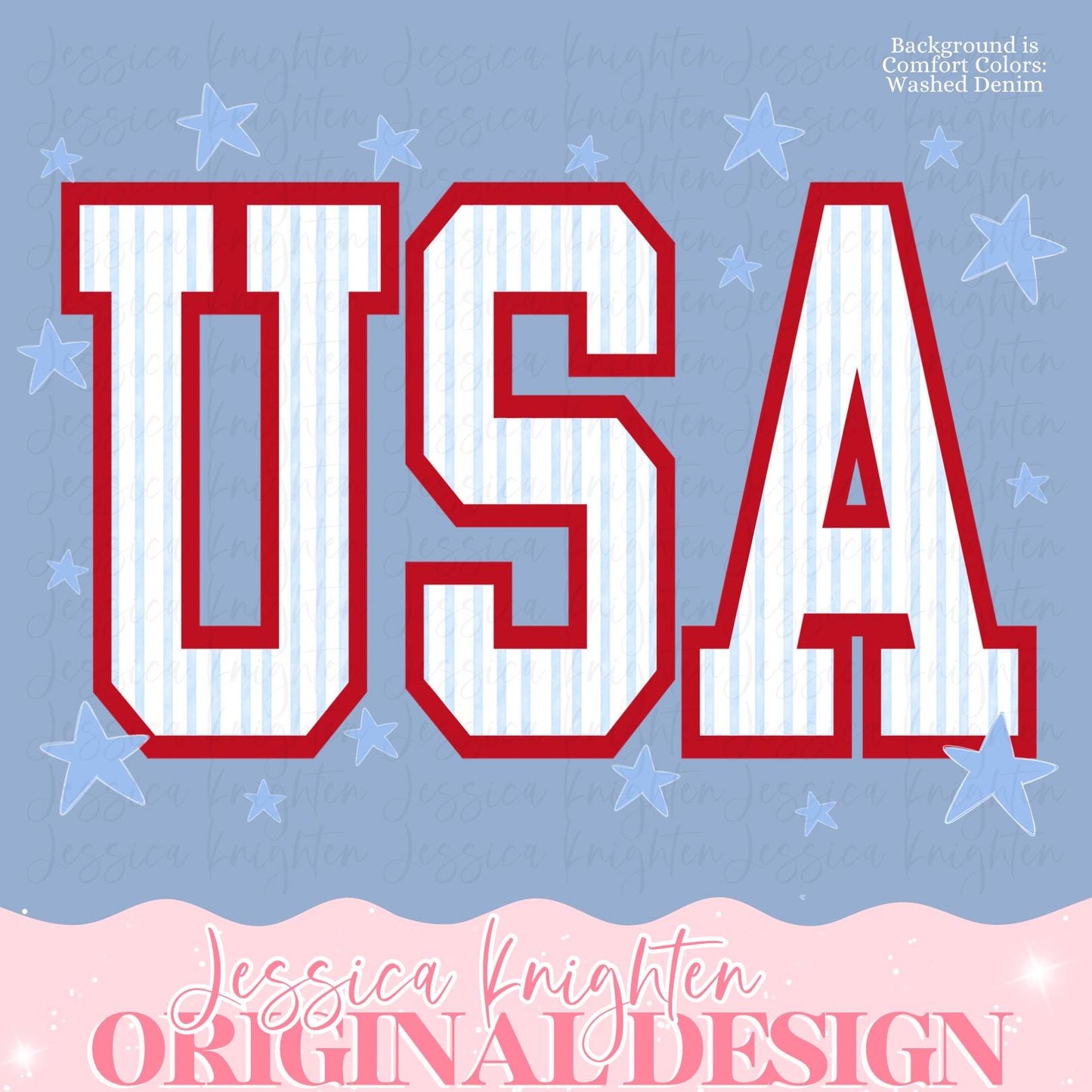 USA Varsity Letter Stripe Stars Independence American Design Shirt PNG Personalized Sub Trendy Cute Fourth of July Veterans Girly Bow Trendy