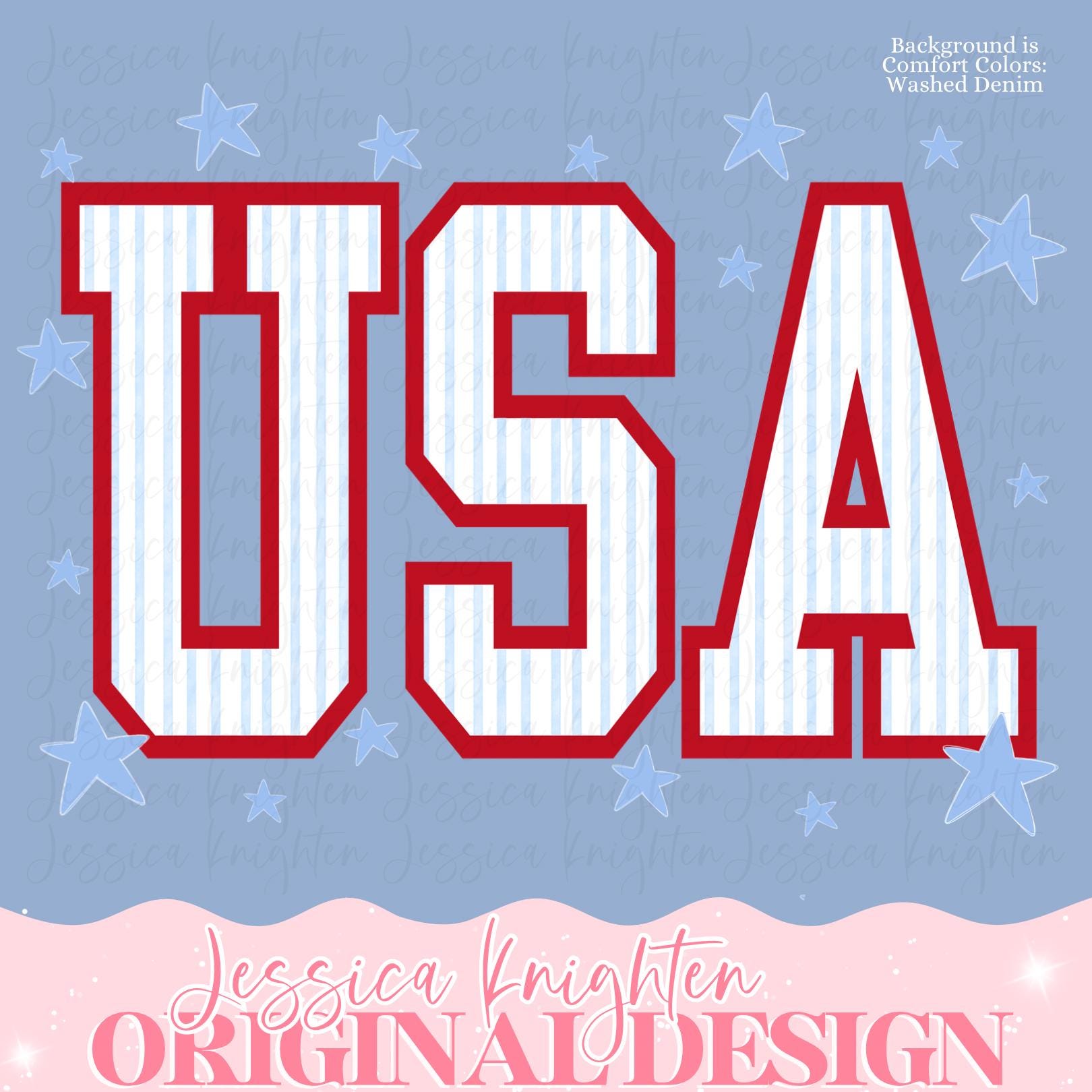 USA Varsity Letter Stripe Stars Independence American Design Shirt PNG Personalized Sub Trendy Cute Fourth of July Veterans Girly Bow Trendy